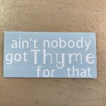 Planter Decal - Ain’t nobody got Thyme for that