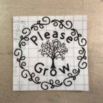 Planter Decal - Please Grow