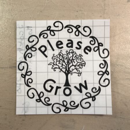 Planter Decal - Please Grow