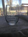 Wineglass - Wine B/C Adulting Is Hard - Etch - Stemless
